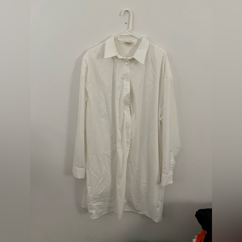 Roolee white shirt dress